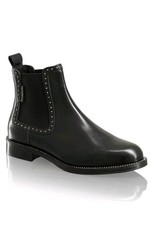 Russell & Bromley CHELSEA+ Black Leather Studded Chelsea Boot Size EU 39 UK 6