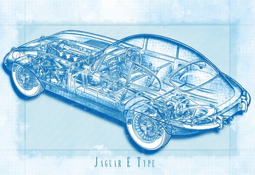 Classic jaguar type cutaway - e,