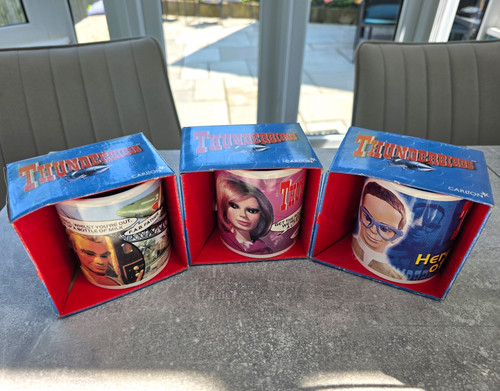 Vintage thunderbirds mugs set - vintage,