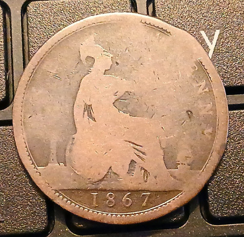 1867 victoria one penny - 1867,