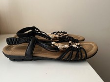Lotus Sandals Size UK 5 Black