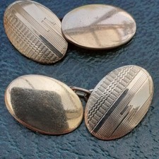 9CT GOLD Front  CUFFLINKS ART