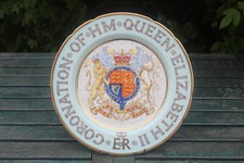 Vintage Paragon Plate Coronation of Queen Elizabeth II 1953 Painted Royal Family