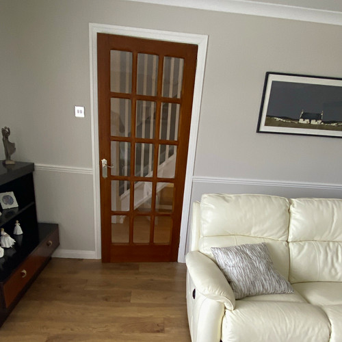 Varnished brown wood interior - varnished,