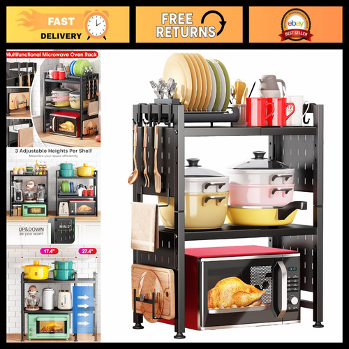 Expandable tier microwave - 3-tier,