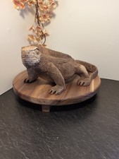 Wooden Hand Carved Iguana