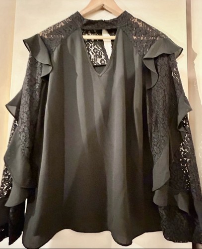 Papaya ruffle lace blouse - papaya,