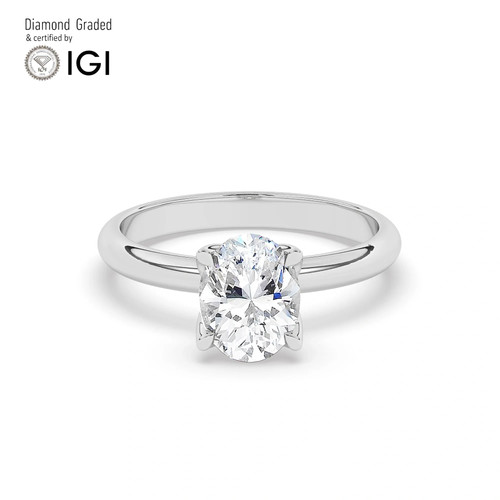 Oval diamond engagement ring - engagement,
