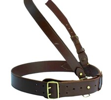 Sam Browne Belt Genuine Leather Complete British Military cross trap ARMY Brown