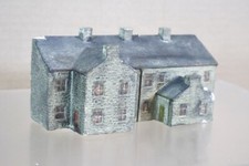 SD MOULDINGS N SCALE STONE PAINTED SEMI DETACHED COTTAGE HOUSE BACK SCENE 12og