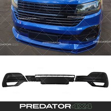 GLOSS BLACK FRONT LOWER GRILLE & BUMPER INSERTS FOR VW TRANSPORTER T6.1 2019+
