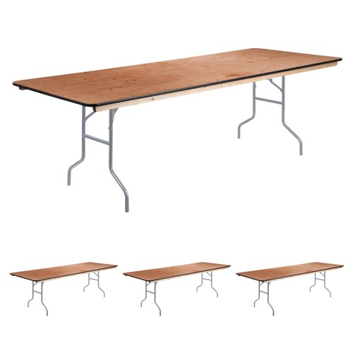 Wood folding table 8ft - folding,