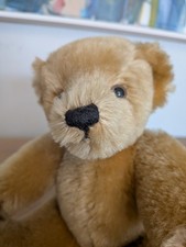 VINTAGE MERRYTHOUGHT GOLDEN PLUSH 11" TEDDY BEAR
