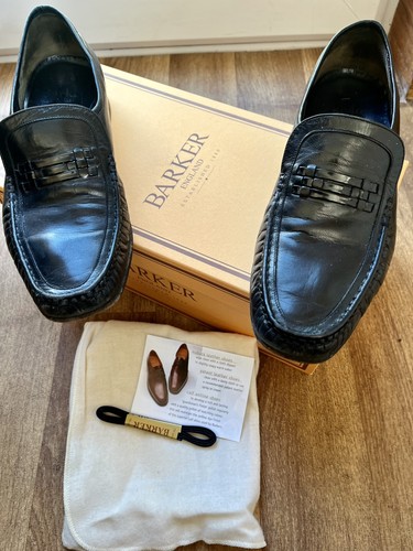Barker black leather loafers - barker,
