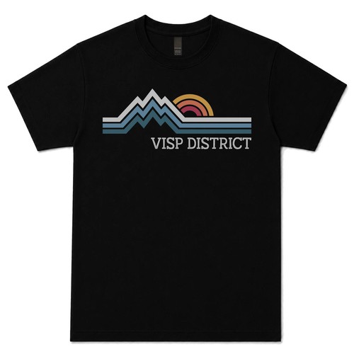 Visp district retro logo - visp,