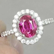 5.00Ct Oval Cut Natural Pink