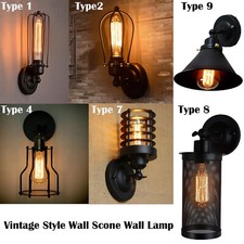 Modern Industrial Vintage Retro Rustic Sconce Wall Light Lamp Fitting Fixture UK