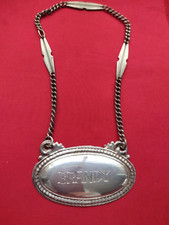 Vintage DECANTER LABEL BRANDY Stylish design Silver plate Great GIFT UK