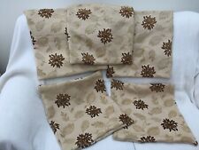Cushion Covers M&S Vintage Qty 5 Col Cream/Brown 58% Viscose 22% Poly 20% Cotton