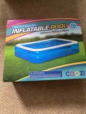 Coozi Blue Rectangular Inflatable Pool, 200x150x50, unused, 6+