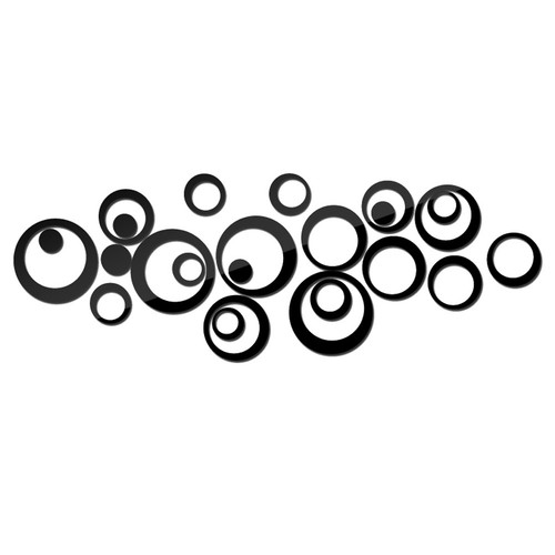 Removable black wall art - black,