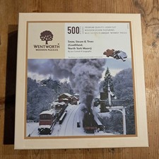 Wentworth Wooden Jigsaw Puzzle 500 Pieces Snow Steam & Trees N York Moors Train