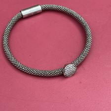 Links of London Bracelet  / 925 Silver / 18cm / Pave Detail / Hallmarked
