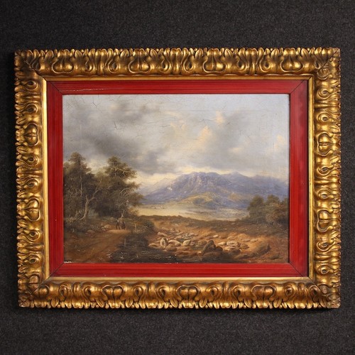 Landscape painting mountains