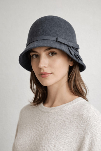 August hat company gray - hat, wool