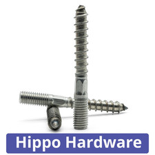 Dowel Screws Wood to Metal Dual Thread Hanger Bolt Stainless Steel M6 M8 M10 M12