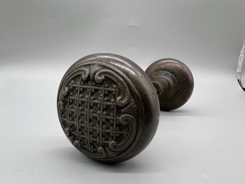 Antique fancy steel door knobs - antique,