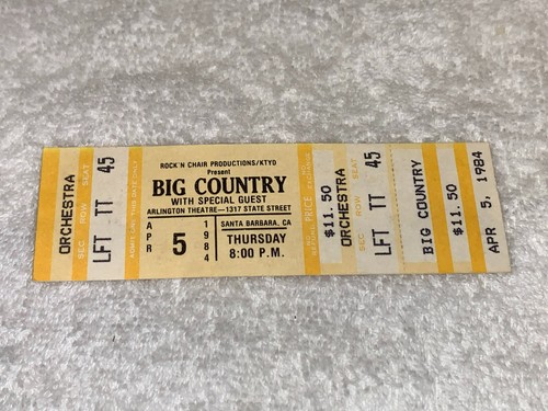 Big country unused 1984 - country, gig