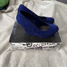 Brash Size 12 Blue Faux Suede