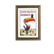 Guinness Toucan Style Wooden Framed Extra Small Mirror | 18x23cm.