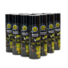 6x 500ml Satin Black Spray