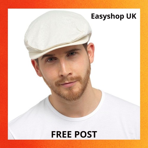 Mens flat cap linen - mens,