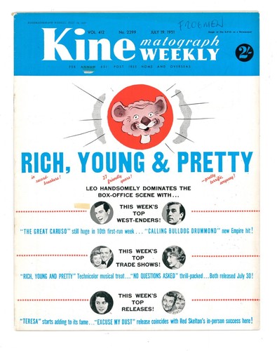 Kine weekly magazine back - magazine,