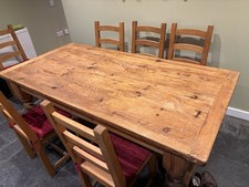 farmhouse dining table and chairs used
