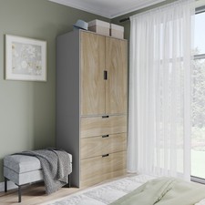 2 Door Modern Wardrobe with 3