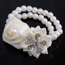 Rose flower wrist pearl - rose,