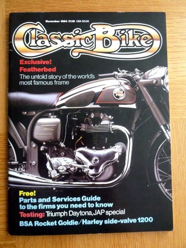 Classic bike magazine nov 1984 - classic,