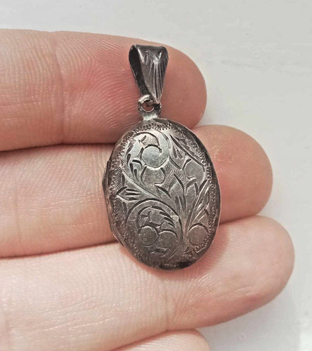 Art nouveau 925 silver locket - art,
