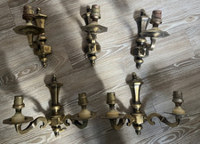 Set of 5 Vintage Brass Piano