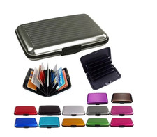 RFID CREDIT CARD HOLDER Scan Protected Aluminium Hard Case Security Wallet  UK
