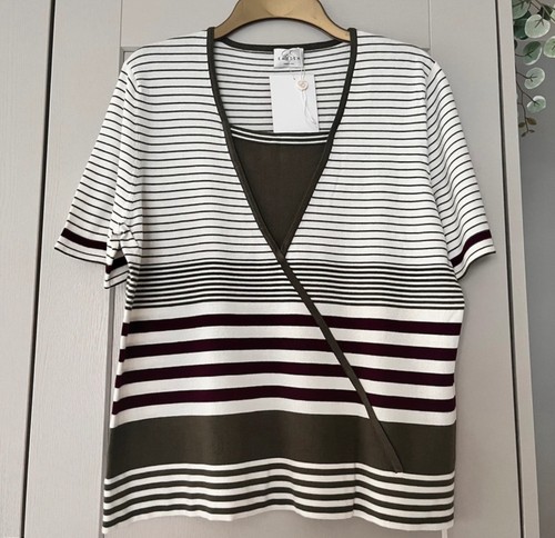 Eastex top striped wrap - eastex,