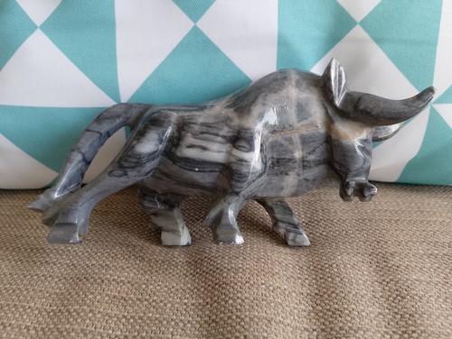 Marble onyx bull - bull, animal