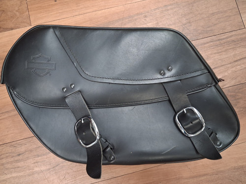 Left leather saddle - left, bag