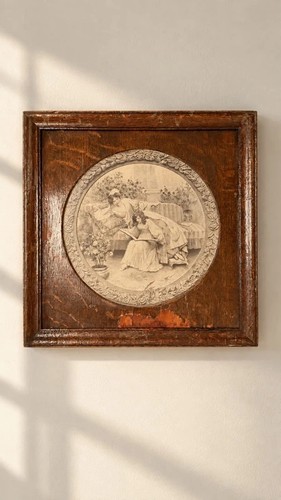 Antique wooden picture frame
