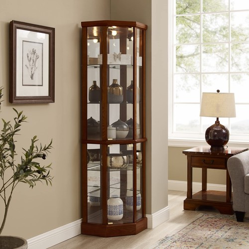 Lighted corner curio - lighted,