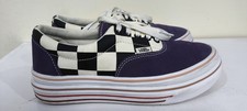 VANS SUPER COMFYCUSH  PURPLE Suede / black and white Platform TRAINERS SIZE UK 6